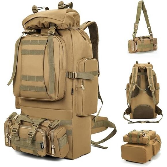 Military Tactical Backpack Detachable Molle Bag Large capacity Rucksack Camping